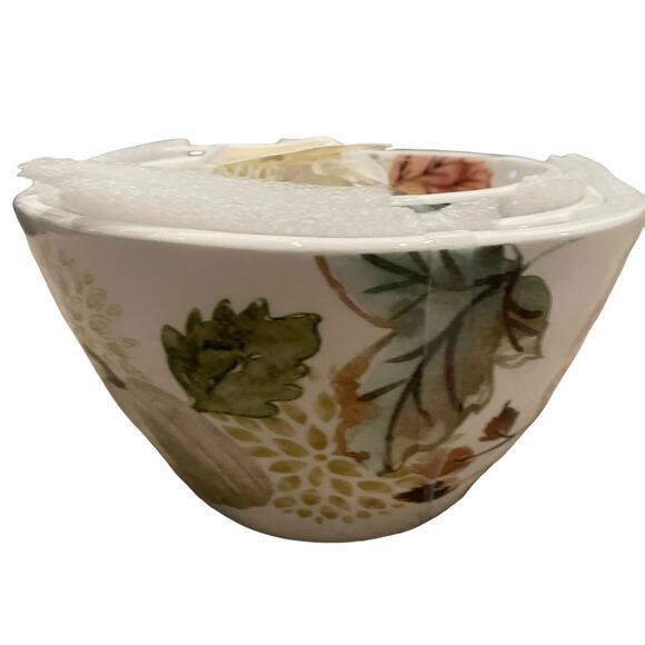 Potter's Studio Ceramic Nesting Bowl Set of 3 Fall Harvest Pumpkins New - Picture 12 of 16